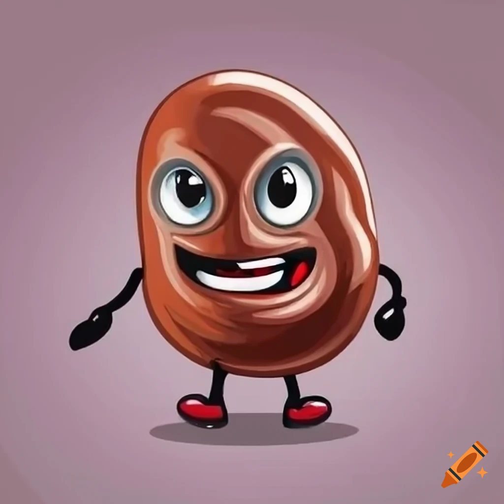 Cute bean mascot on Craiyon