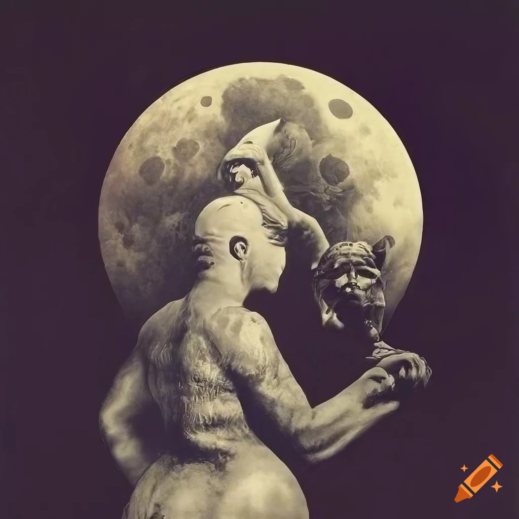 surreal artwork with futuristic and esoteric elements