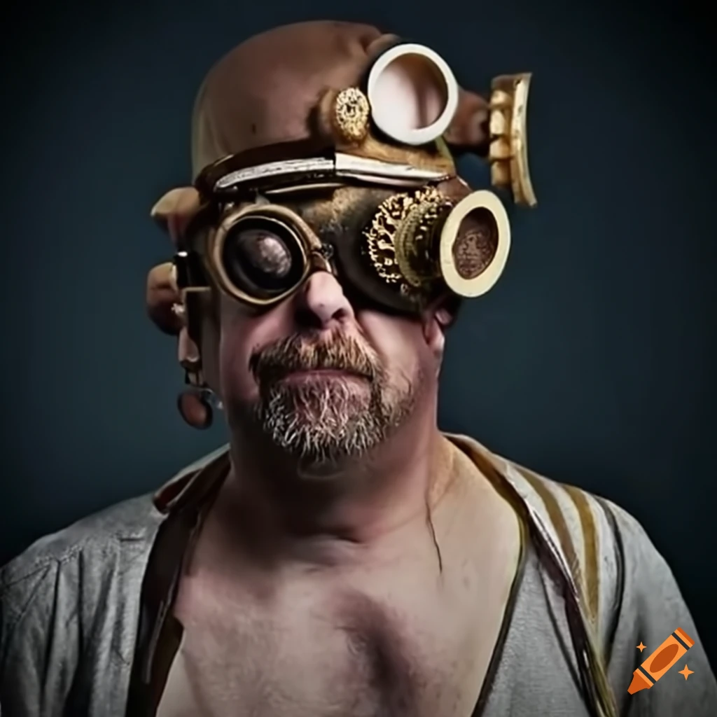 Rick harrison in steampunk goggles