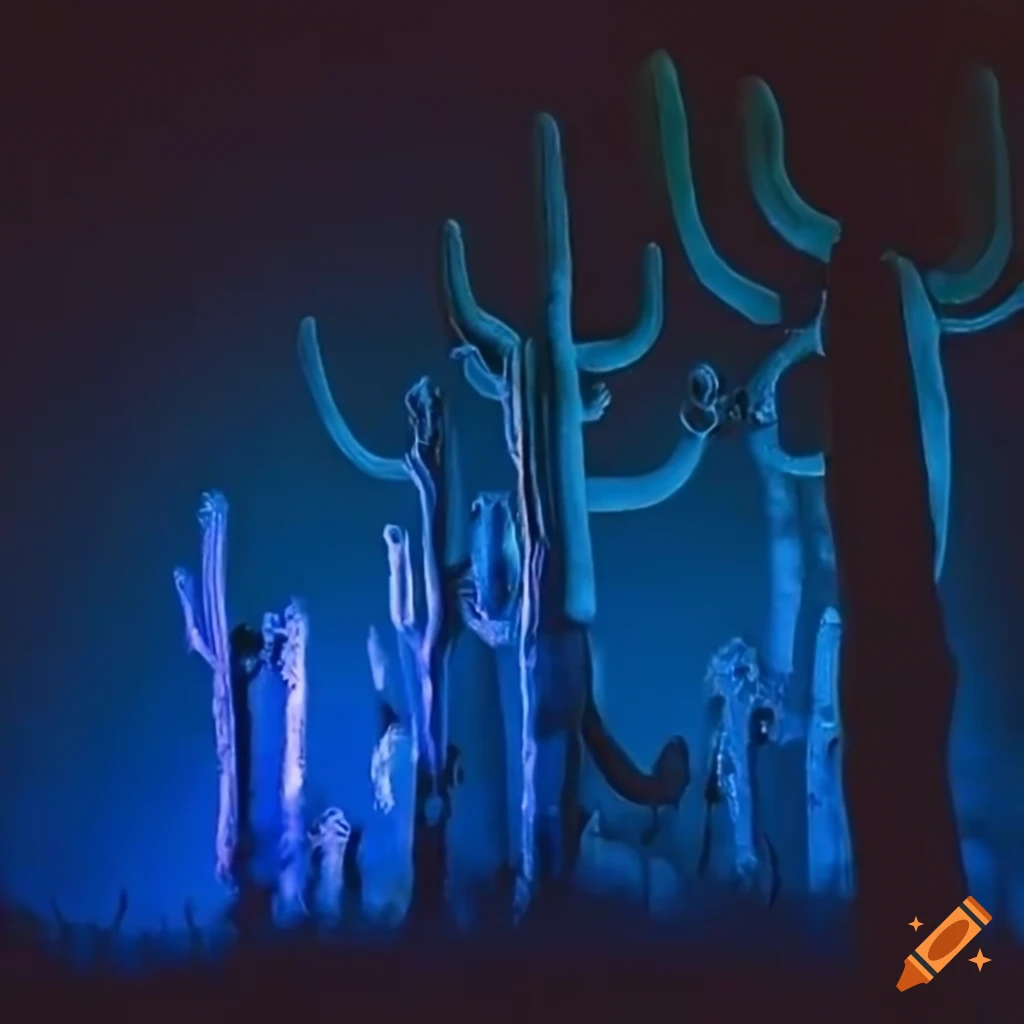 Dark Fantasy Movie Scene With A Cactus Forest On Craiyon neon-nature-picture-on-craiyon