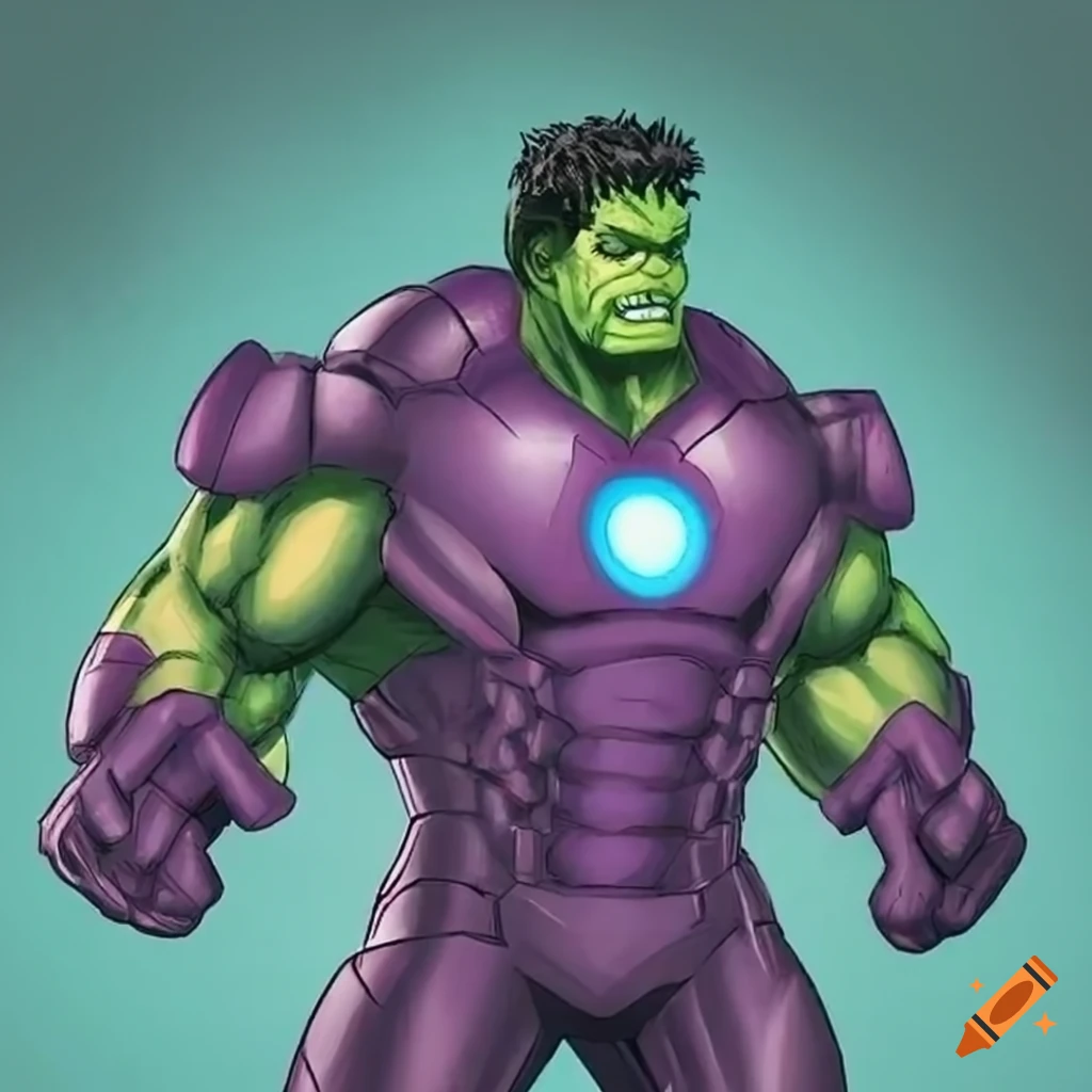 Iron Man and Hulk mashup artwork