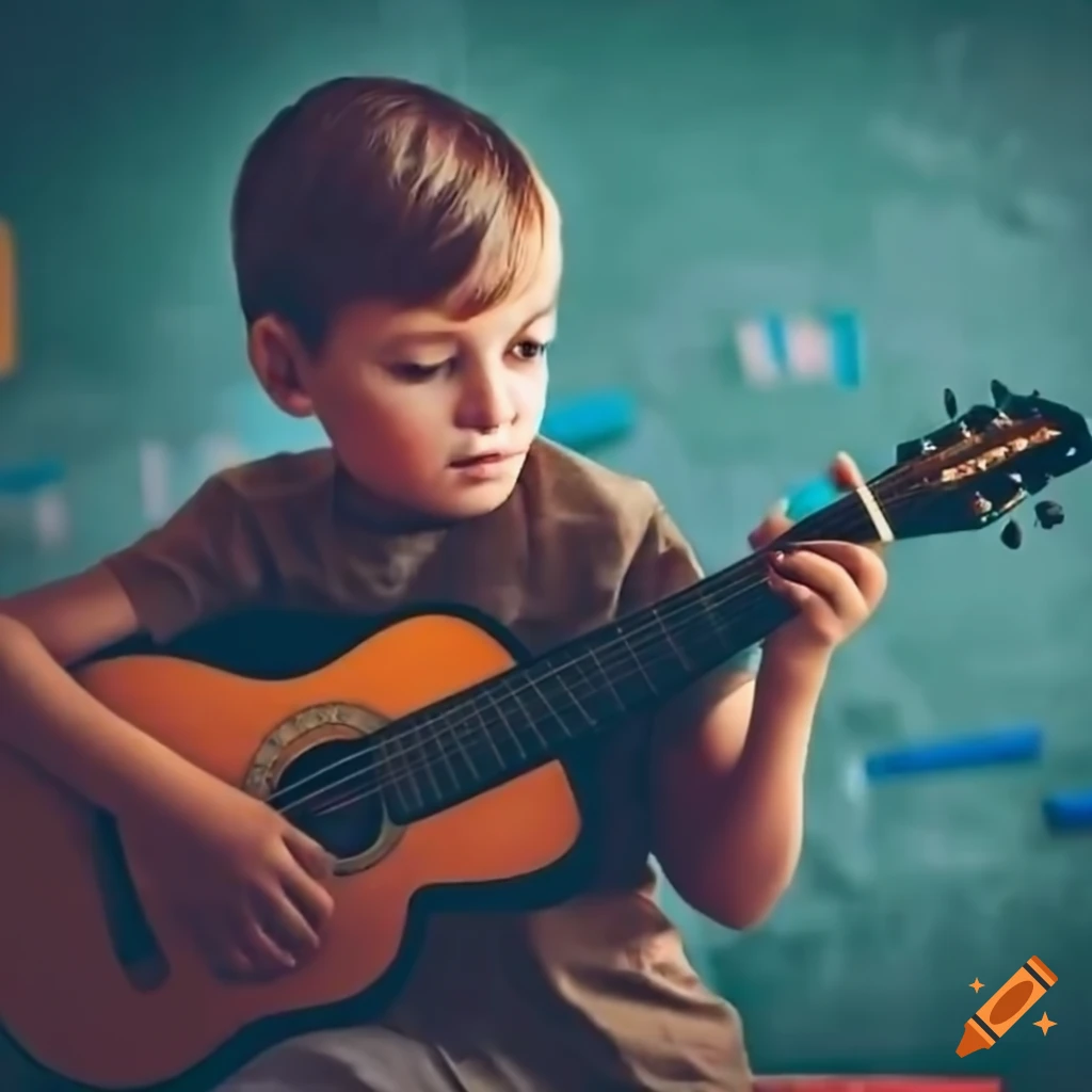 Un enfant jouant du violon on Craiyon
