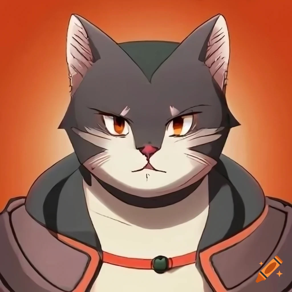 Avatar of an anime cat ready for battle