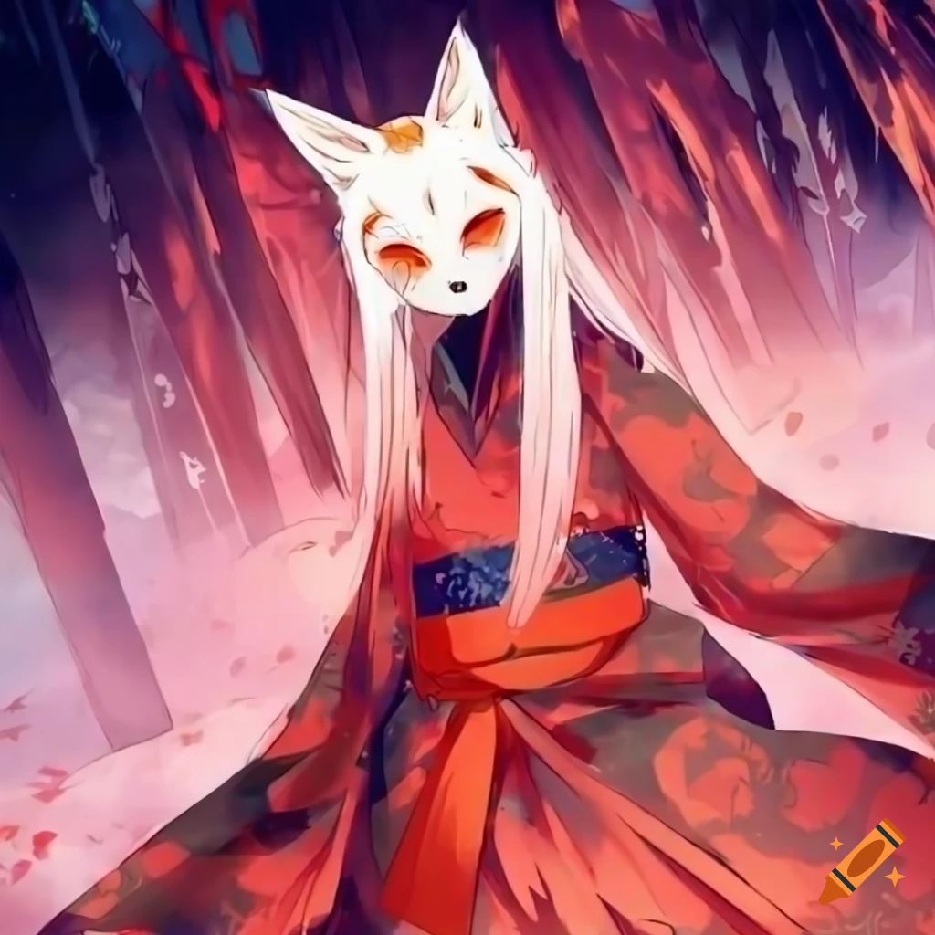 Nine-tailed fox Kitsune Anime Girl, girl fashion, fictional Character,  cartoon, girl png | PNGWing