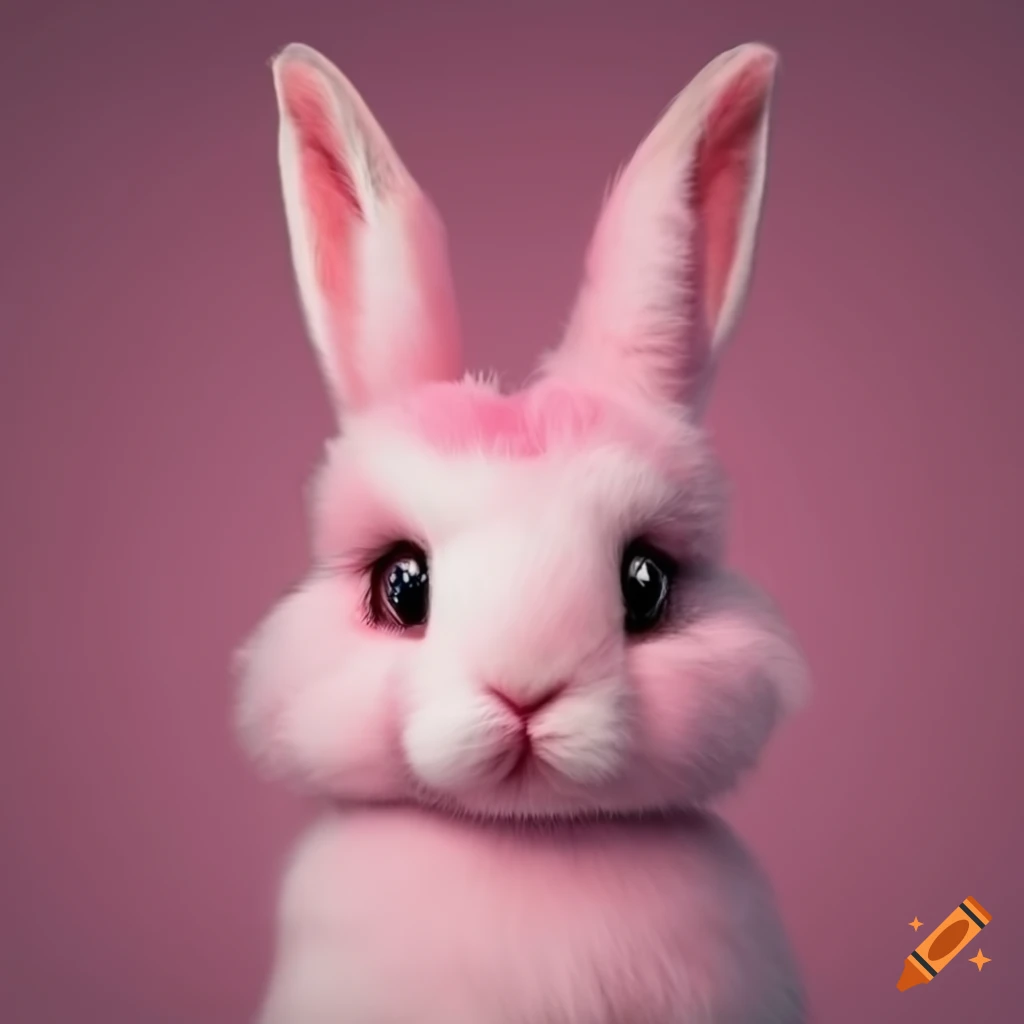 Fluffy Pink Rabbit On Craiyon