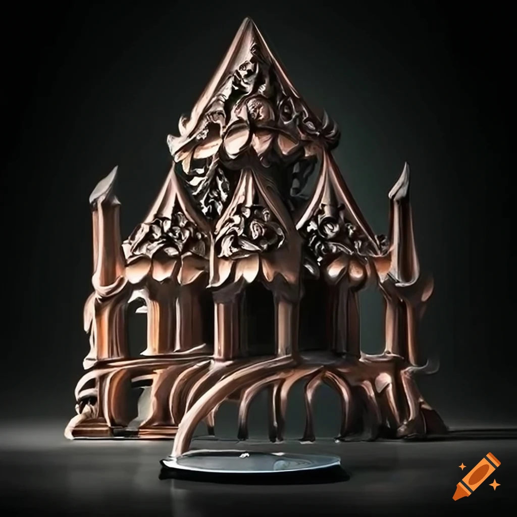 Highdefinition metal carving with variegated motif