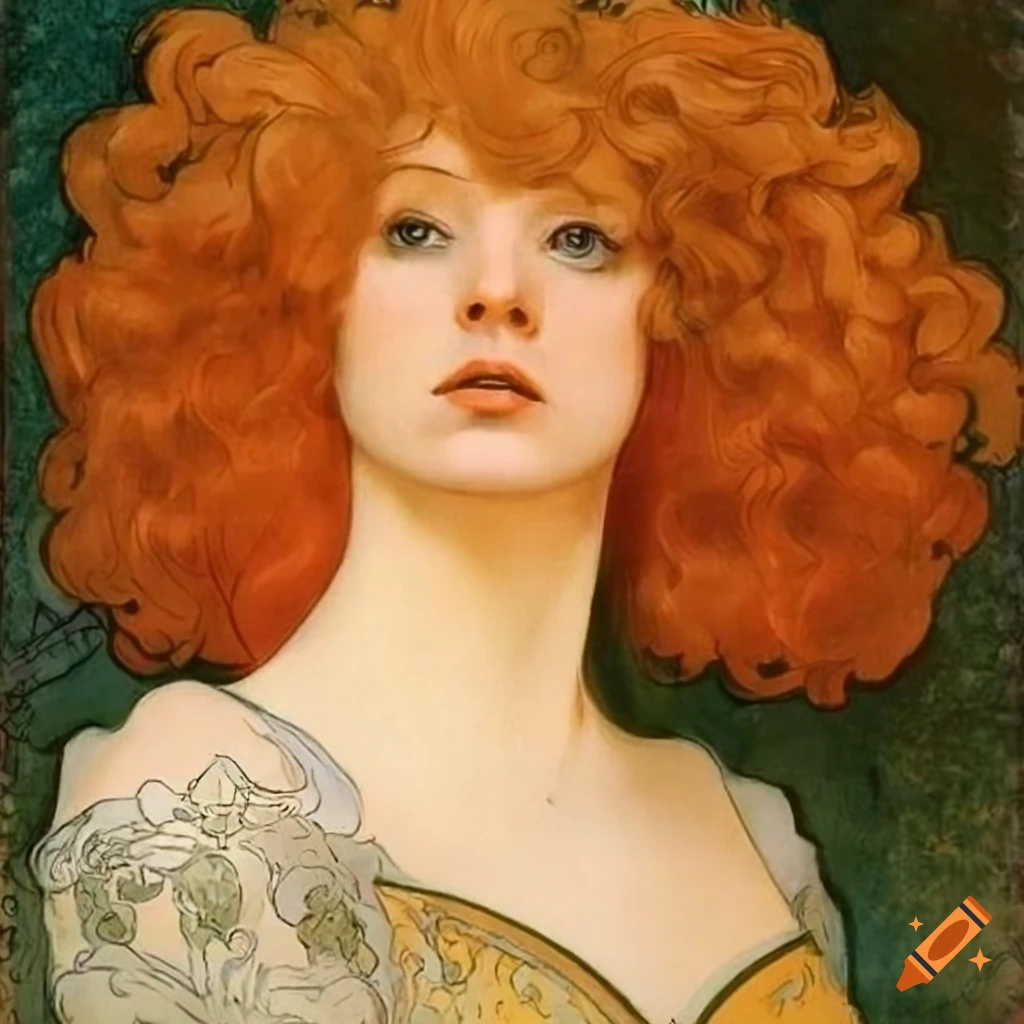 artistic portrait of a woman with curly hair