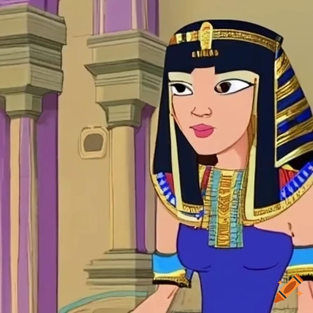 Cartoon Cleopatra in high school