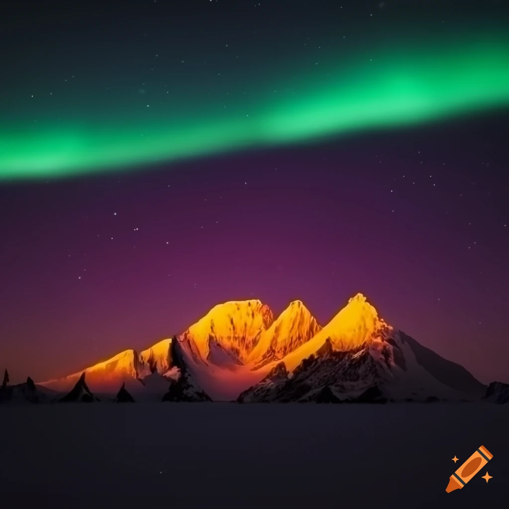 starry night sky over majestic mountains