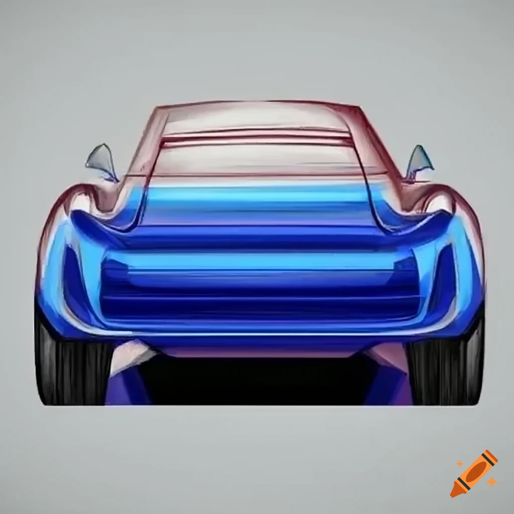 Abstract drawing of an electric vehicle