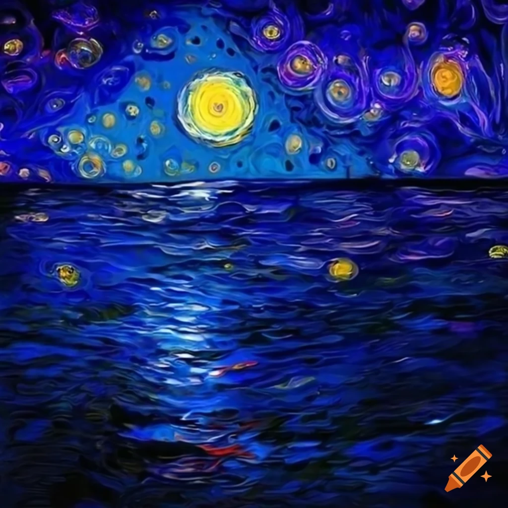 Abstract painting inspired by van gogh's style on Craiyon