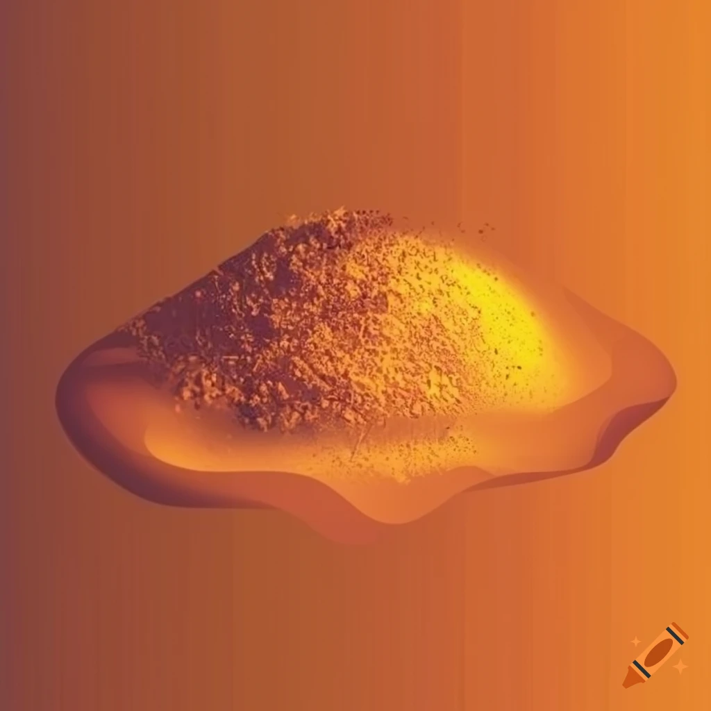 Brown powder in vector illustration on Craiyon