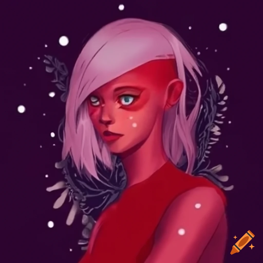 red humanlike creature with crab symbolism