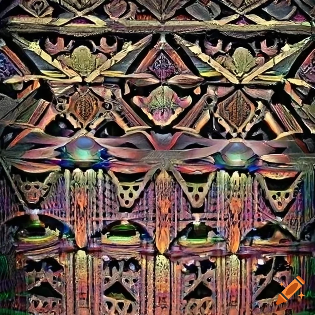 high-definition woven artwork with a moth motif