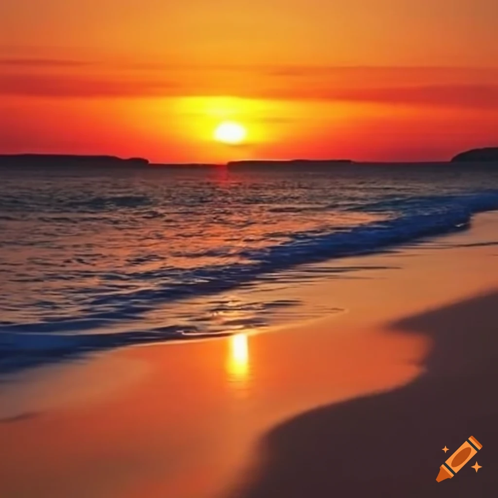 sunset on a beach
