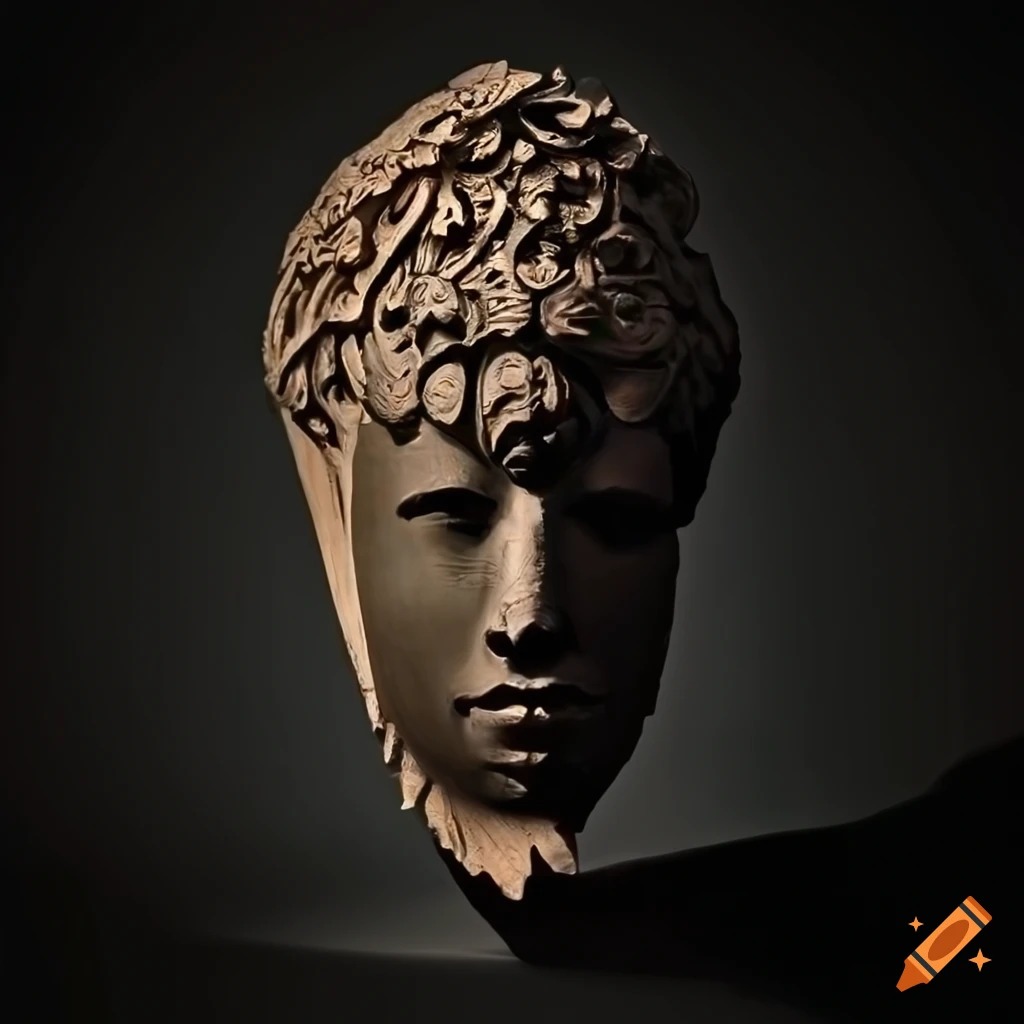detailed variegated carving artwork