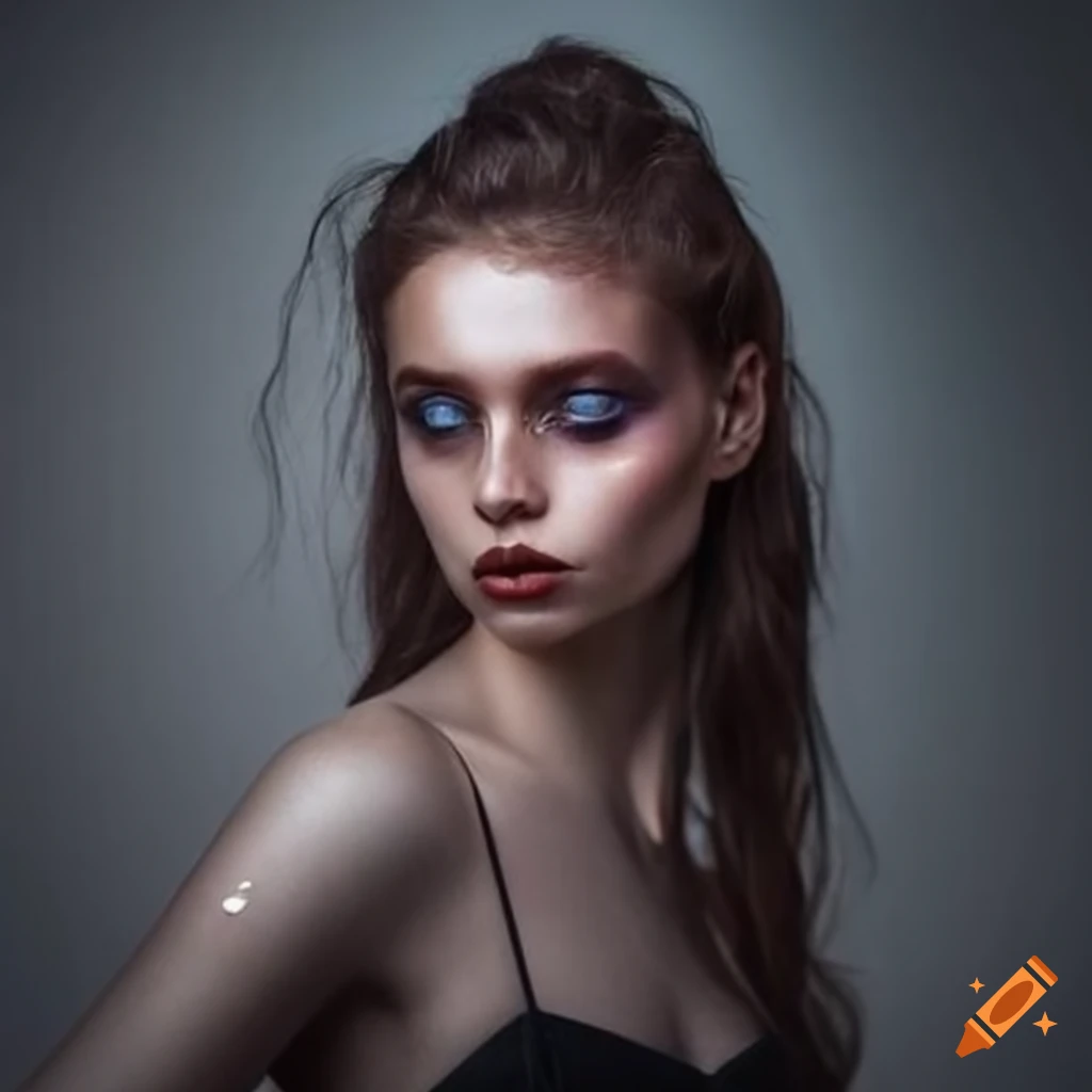 image of a woman with metallic skin