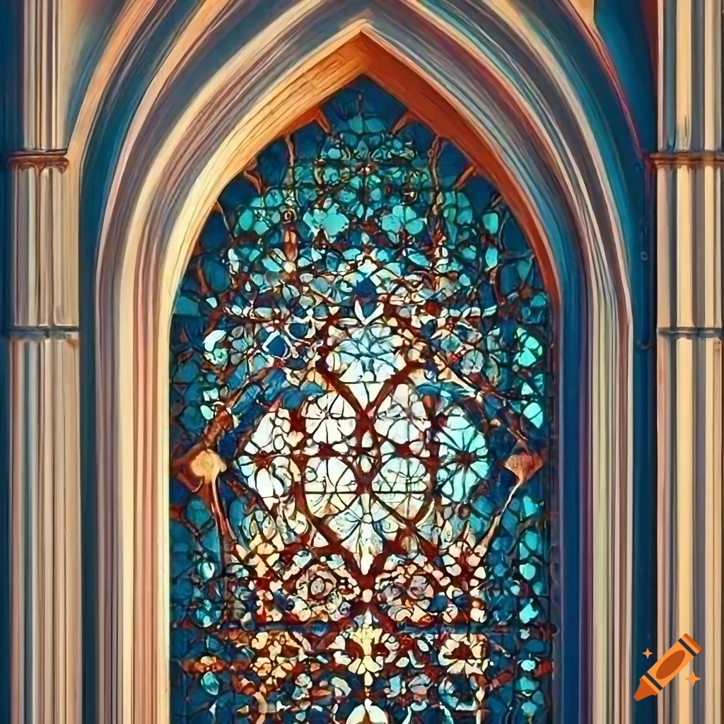 Visualize a stunning mosaic glass door in a moroccan themed background,  realistic, detailed illustration, vibrant on Craiyon