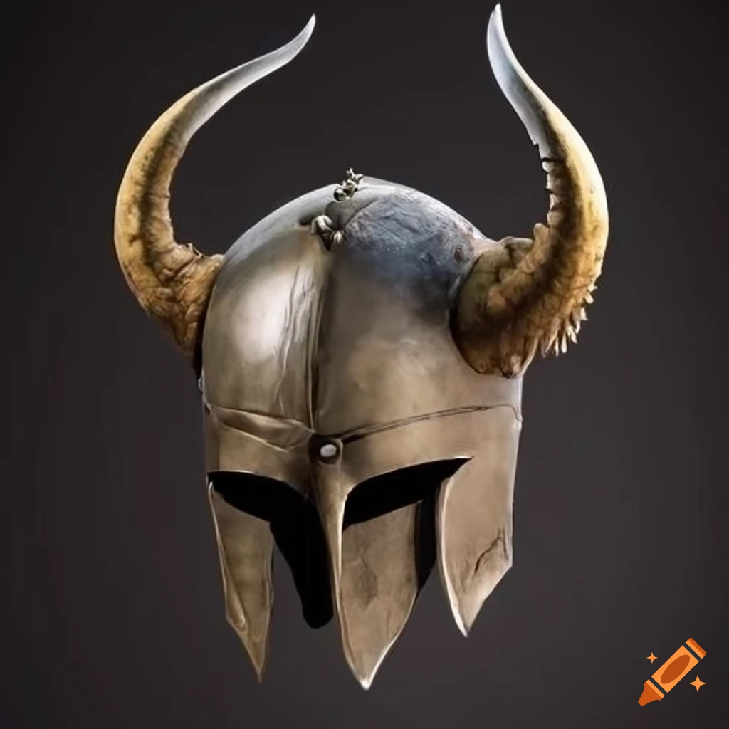 Mezcla de casco vikingo y casco griego on Craiyon