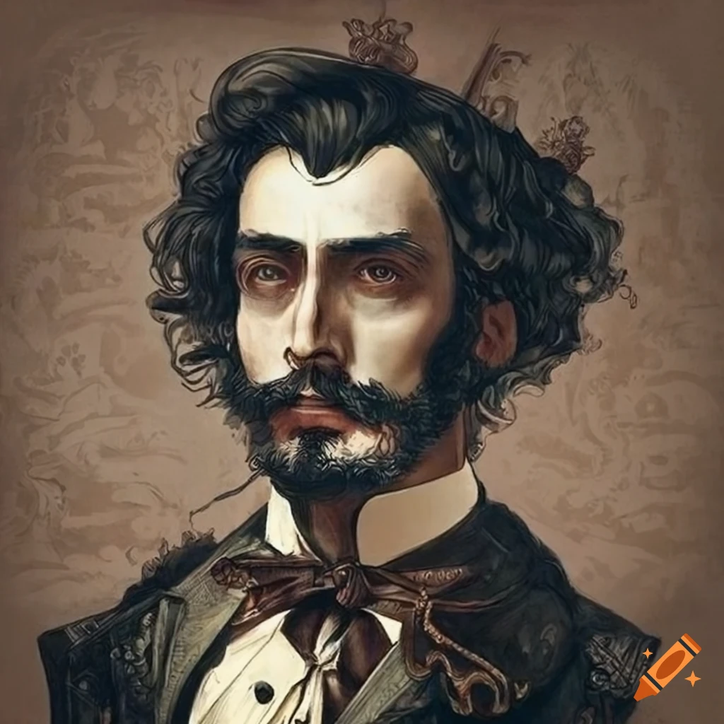 Portrait of a handsome victorian man