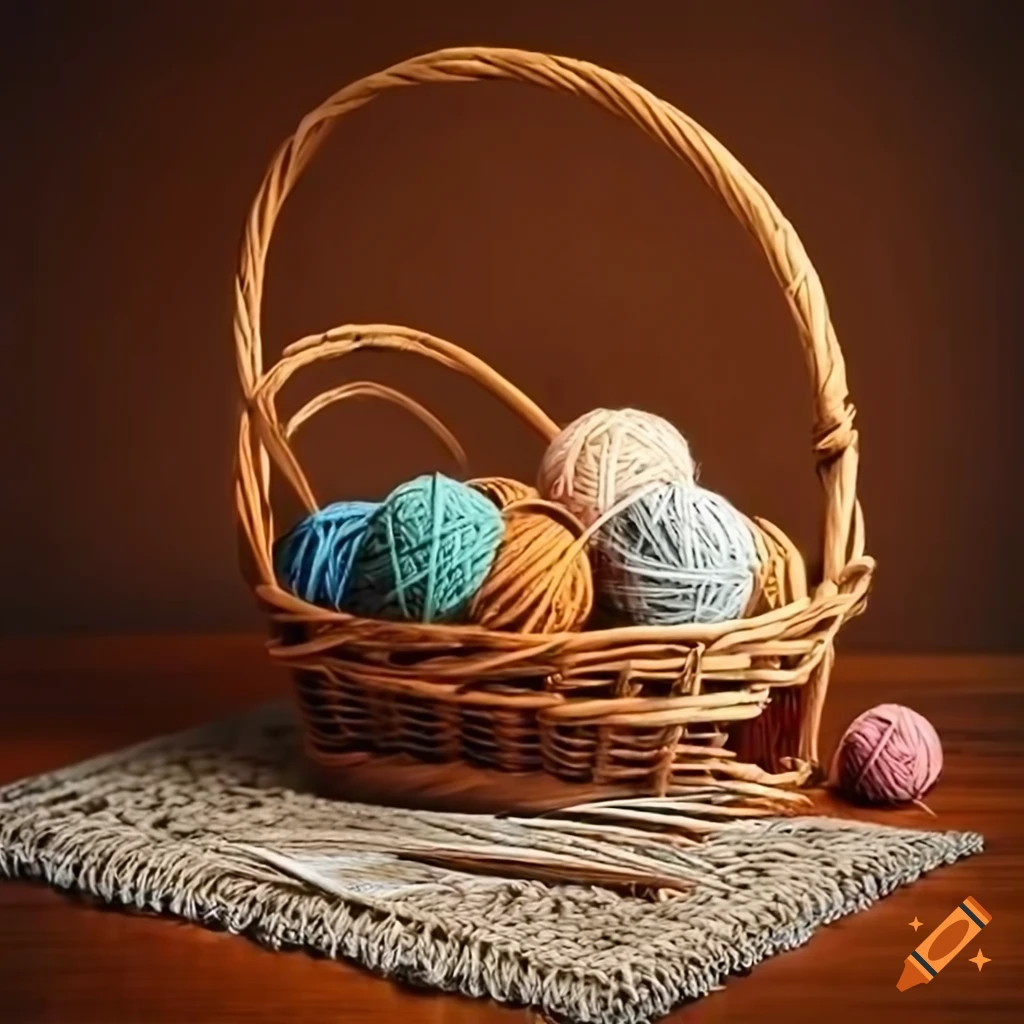 crochet and knitting supplies on a table