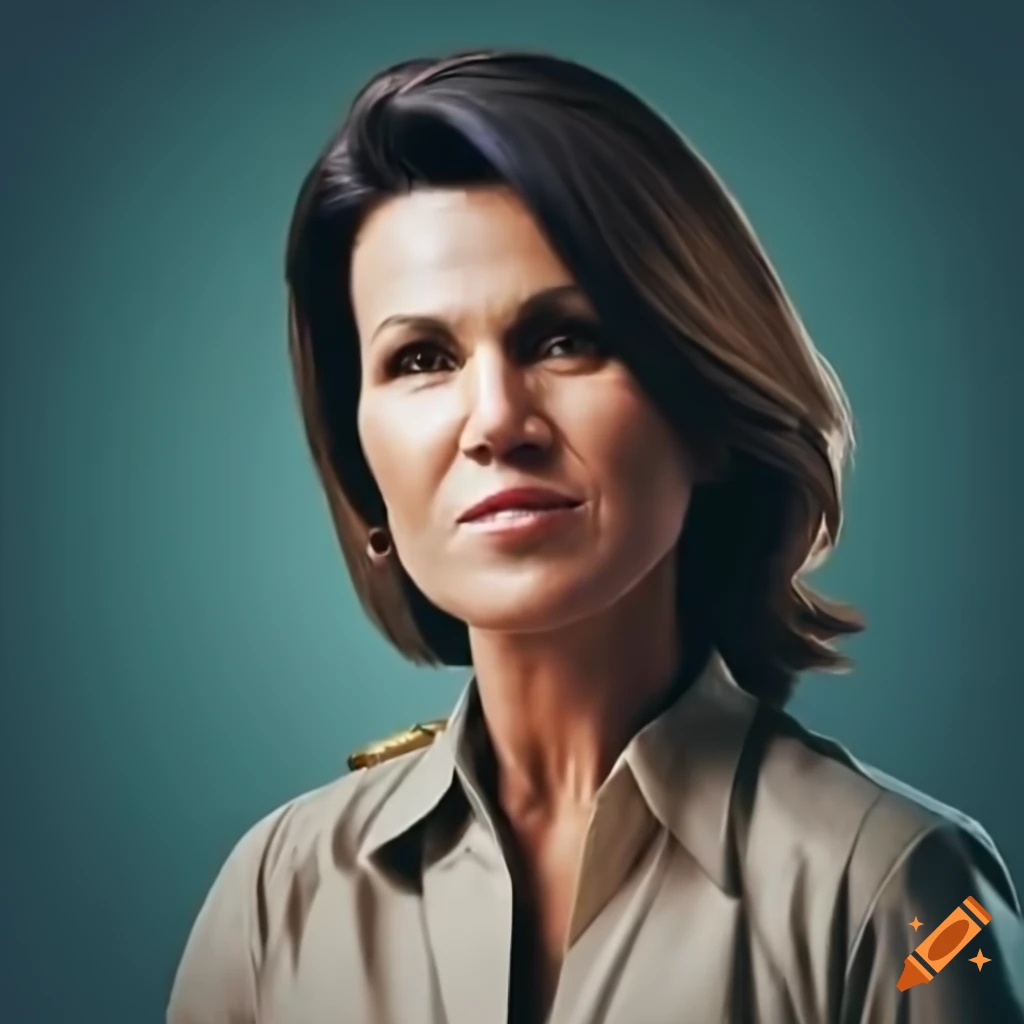 closeup of Susanna Reid as a police officer
