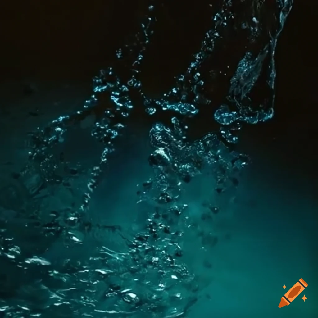 captivating shot of water in the dark