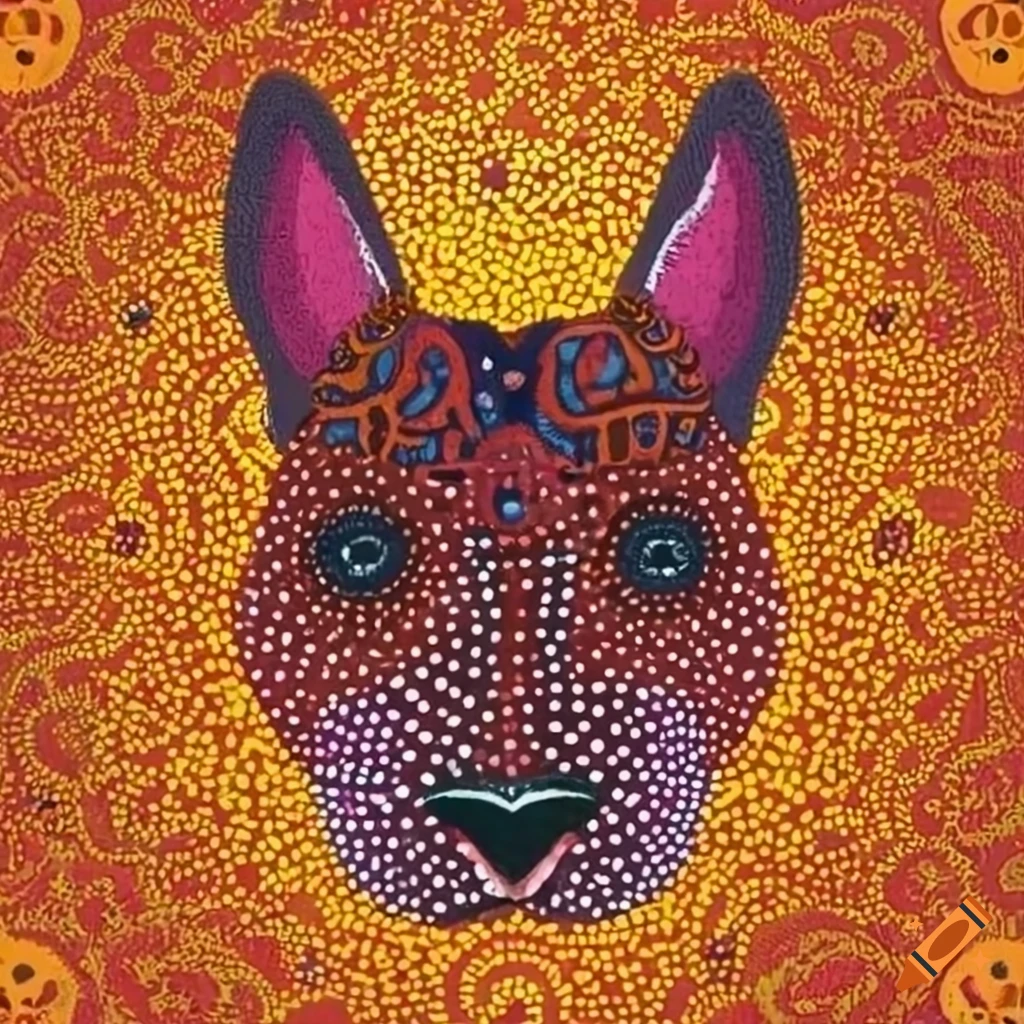 A majestic crocodile art piece blending realism and aboriginal dot art on  Craiyon