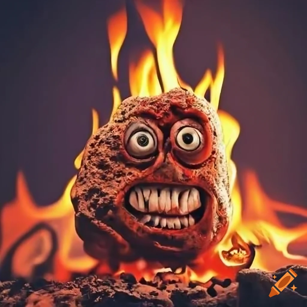 Funny burning rock