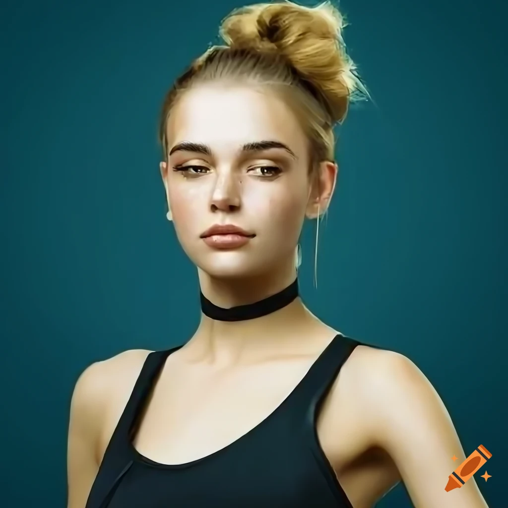 portrait of a beautiful woman with freckles and blonde hair