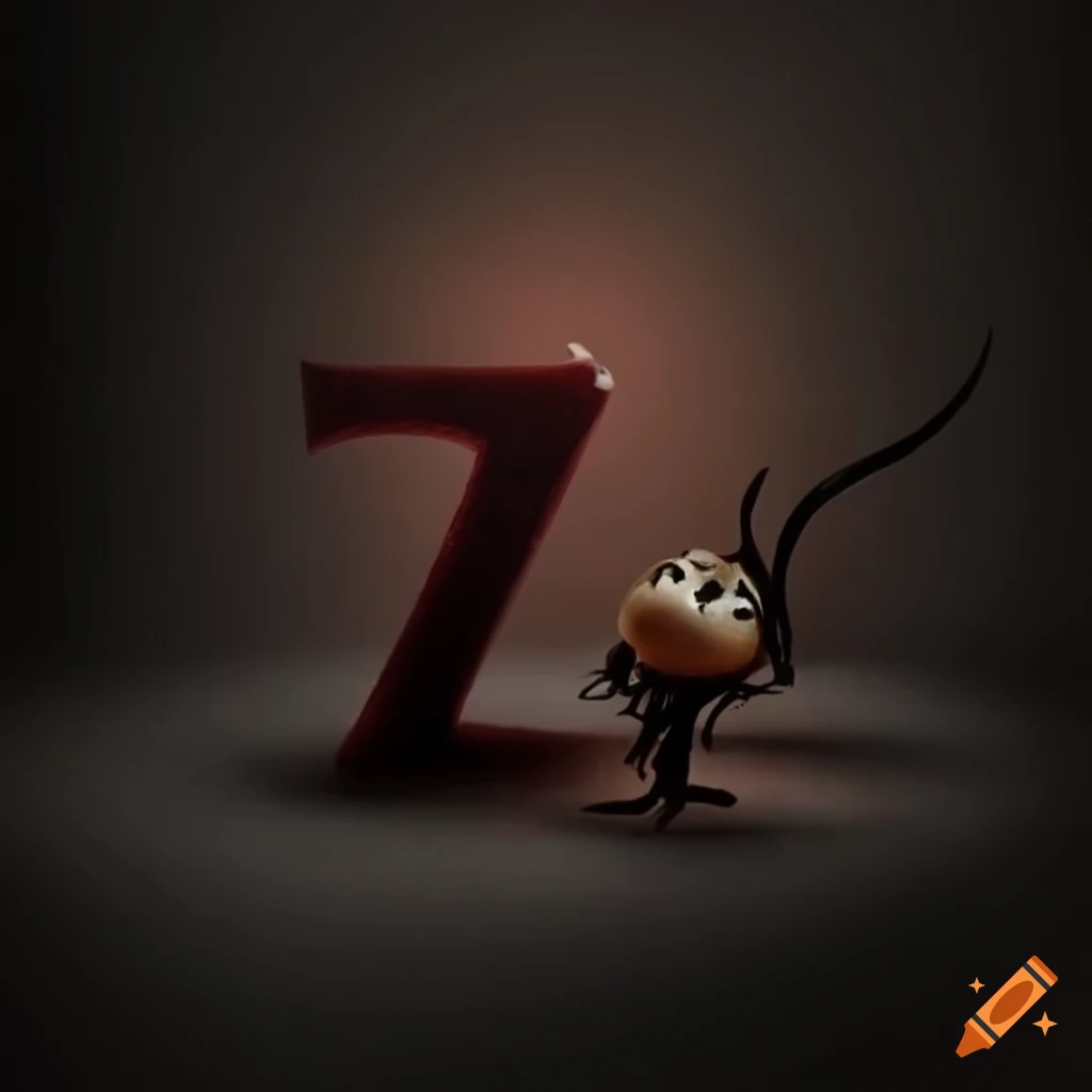 Tim Burton-inspired Z letter artwork