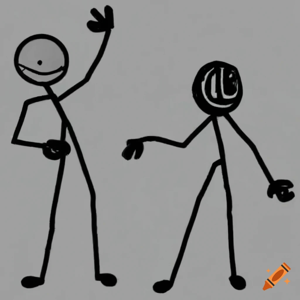 cartoon stickman character drawing