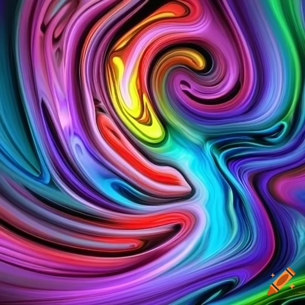 swirling bright colors in an abstract pattern