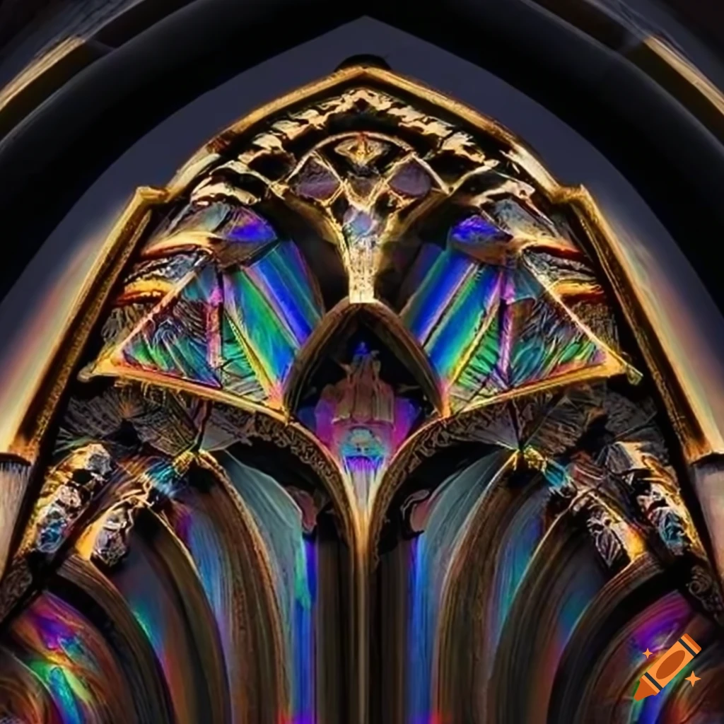 High definition artwork of woven prismatic light beams on Craiyon