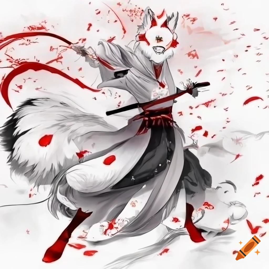Download Anime Girl With A Kitsune Mask Wallpaper | Wallpapers.com-demhanvico.com.vn
