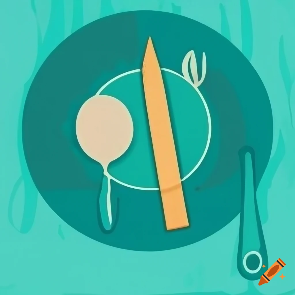 Turquoise Food Logo With A Utensil Cutting Across On Craiyon turquoise-food-logo-with-a-utensil-cutting-across-on-craiyon