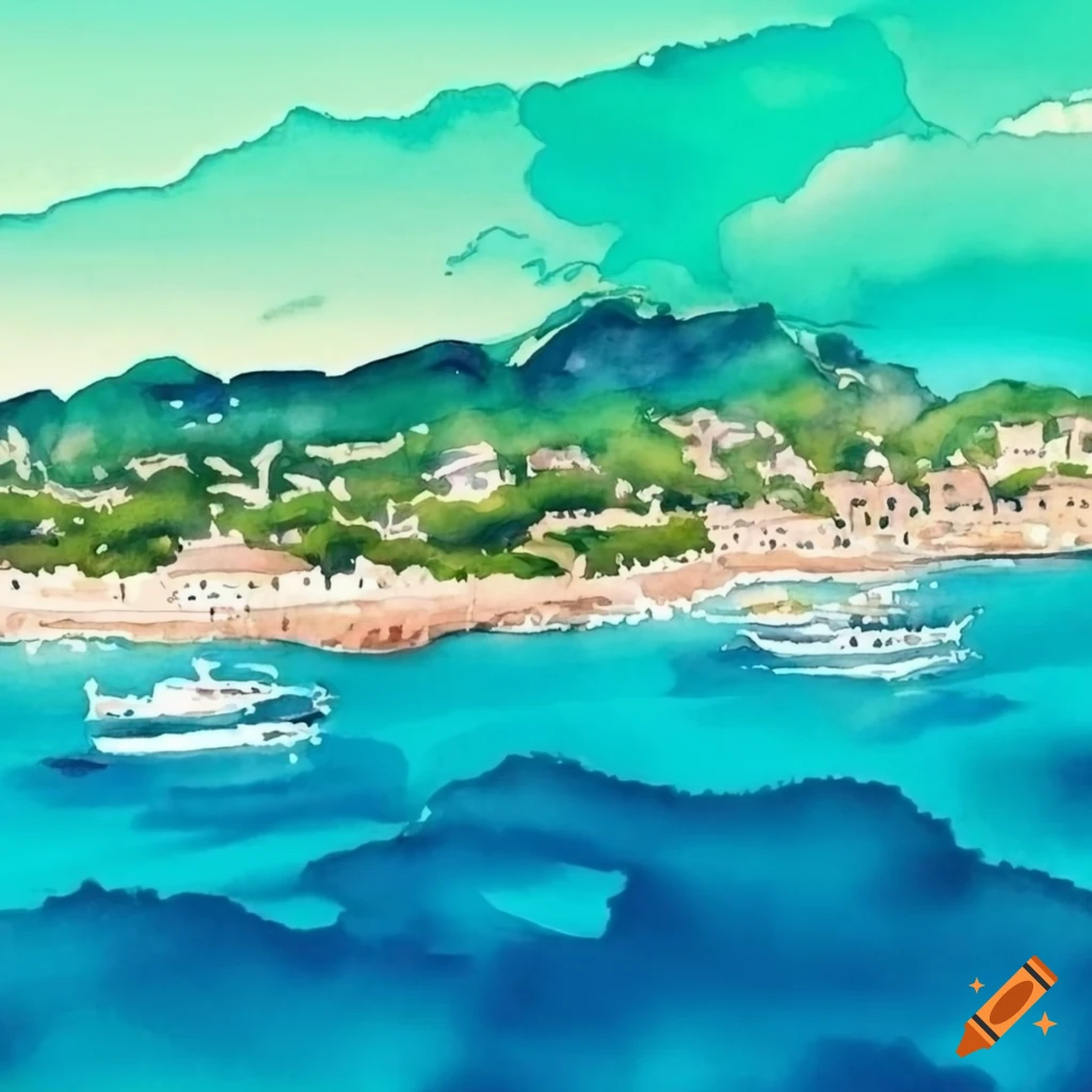 Aerial View Of Mallorca With Blue And Green Tones aerial-view-of-mallorca-with-blue-and-green-tones