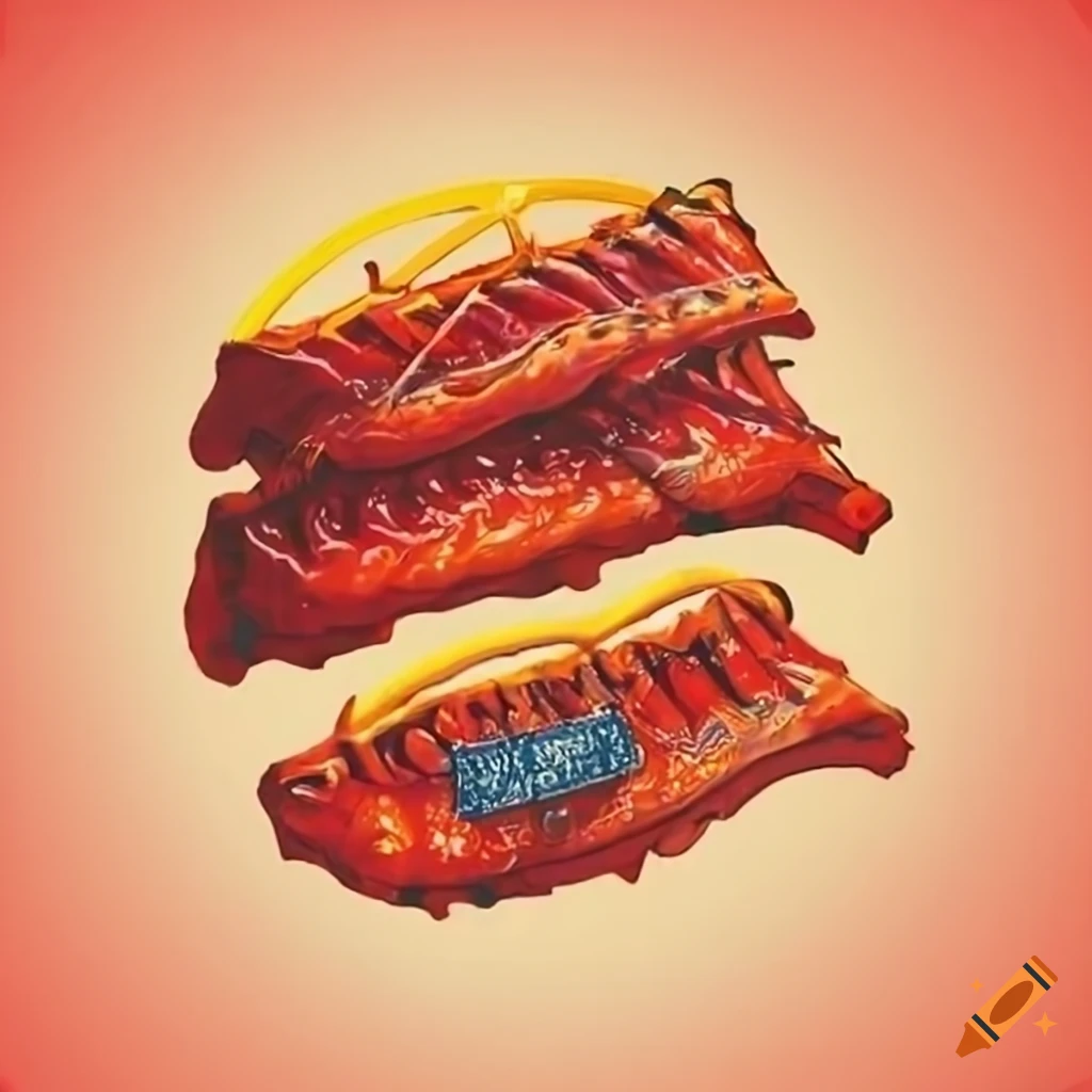 Poster for a ribs and bands festival at baywatch on Craiyon