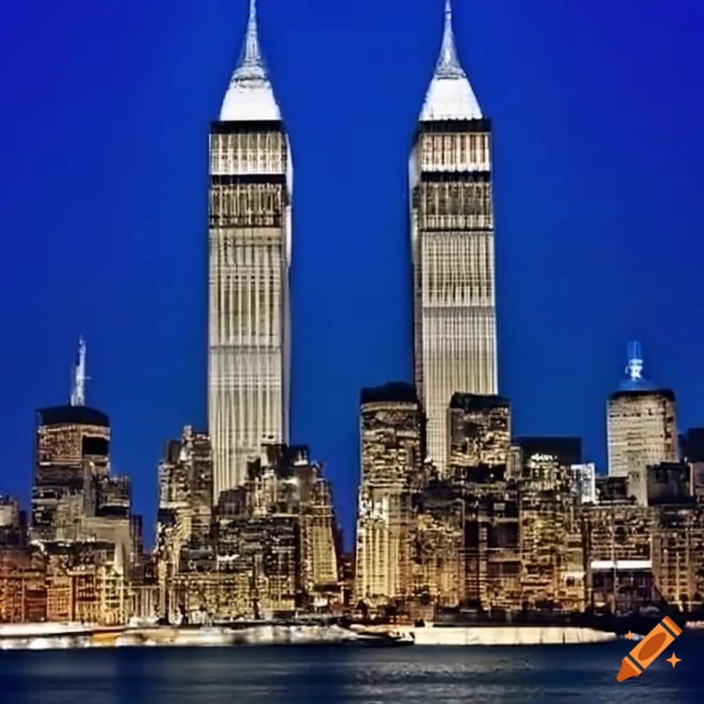 Iconic architecture of twin towers