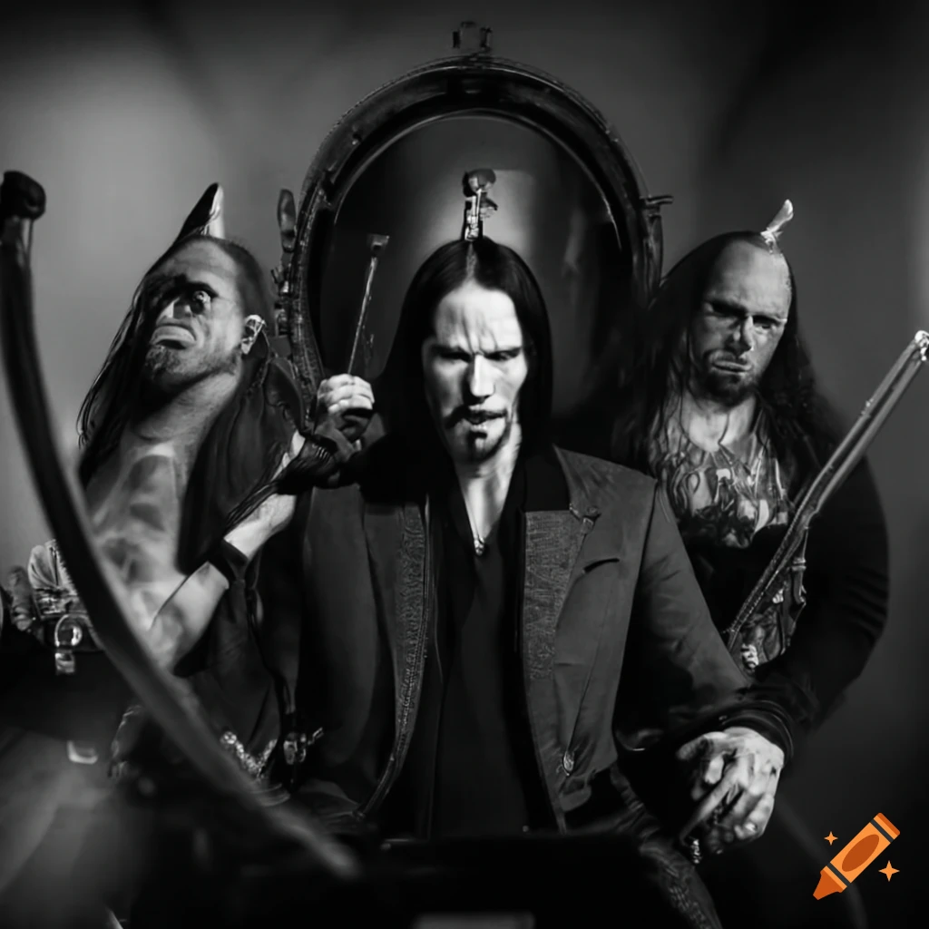 image of a drummer in a black metal band