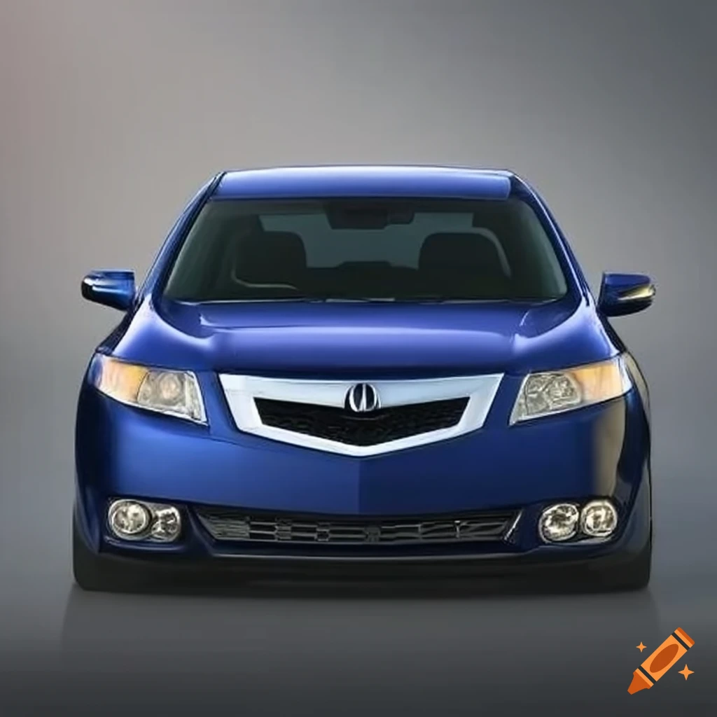 front view of a blue Acura TL 2011