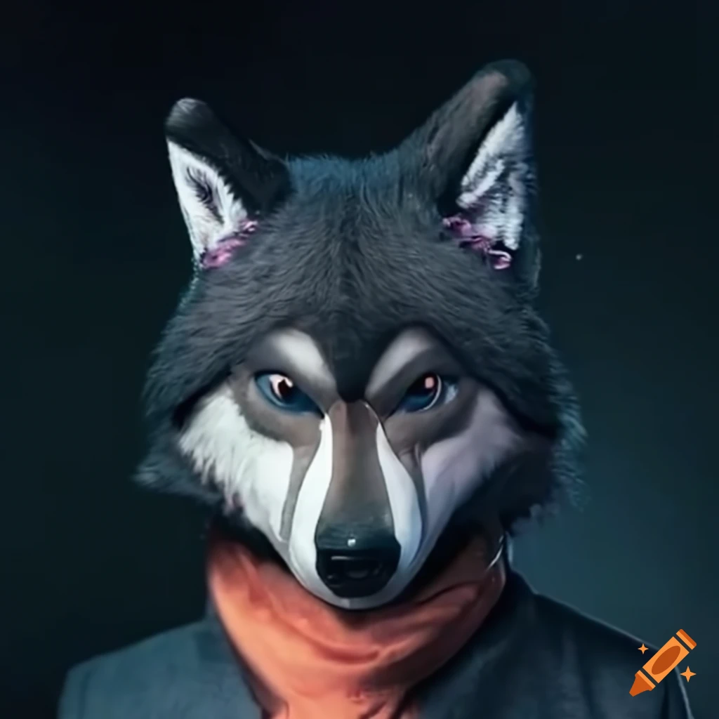 Ichiro Yamaguchi of Sakanaction in a wolf costume