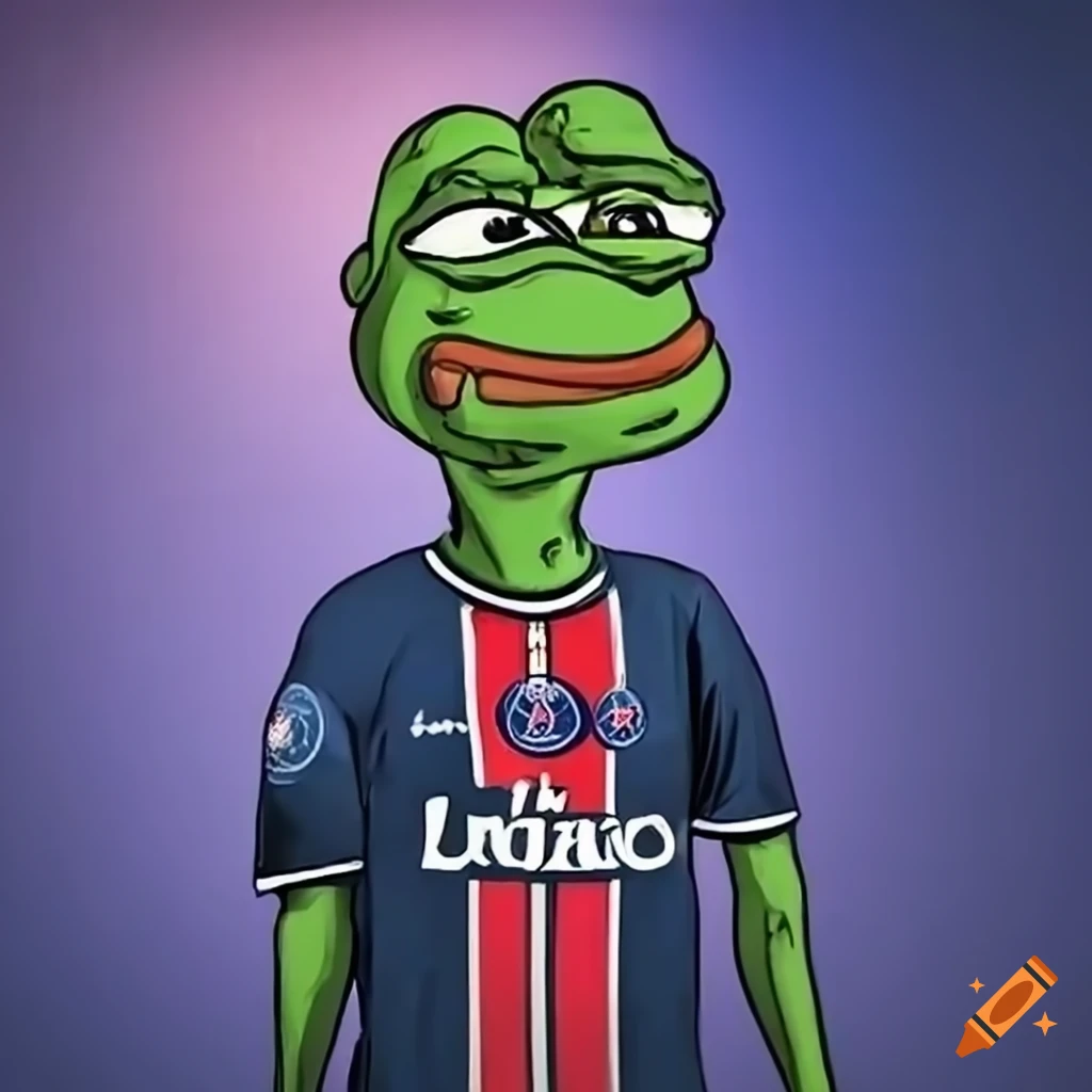 Pepe wearing a PSG jersey on Craiyon