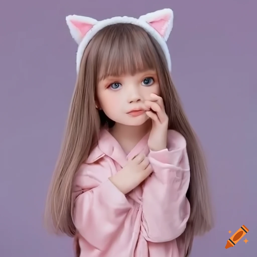 girl wearing cute oversized cat pajamas
