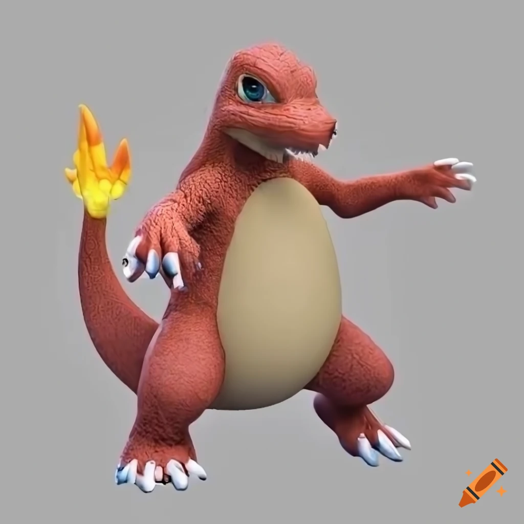 realistic 3D render of a charmeleon