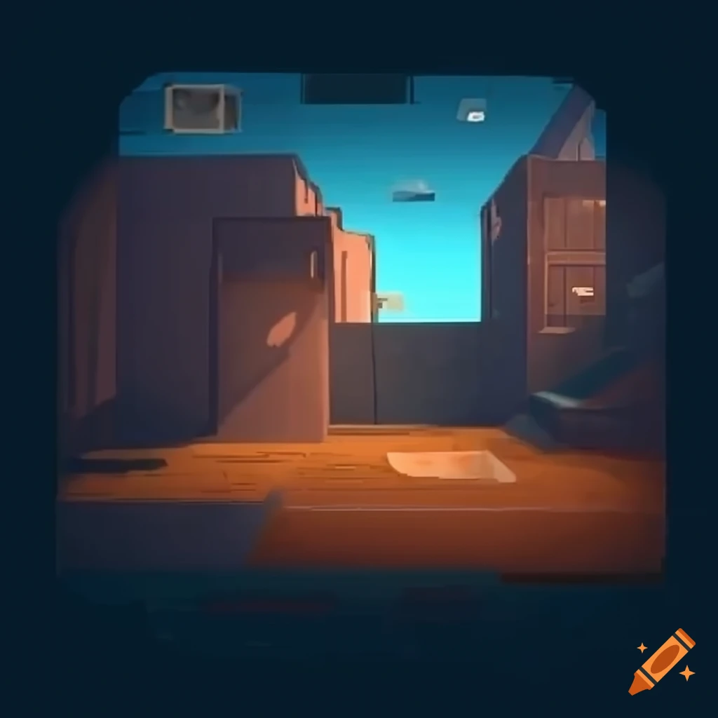 mobile game concept featuring parkour on rooftops