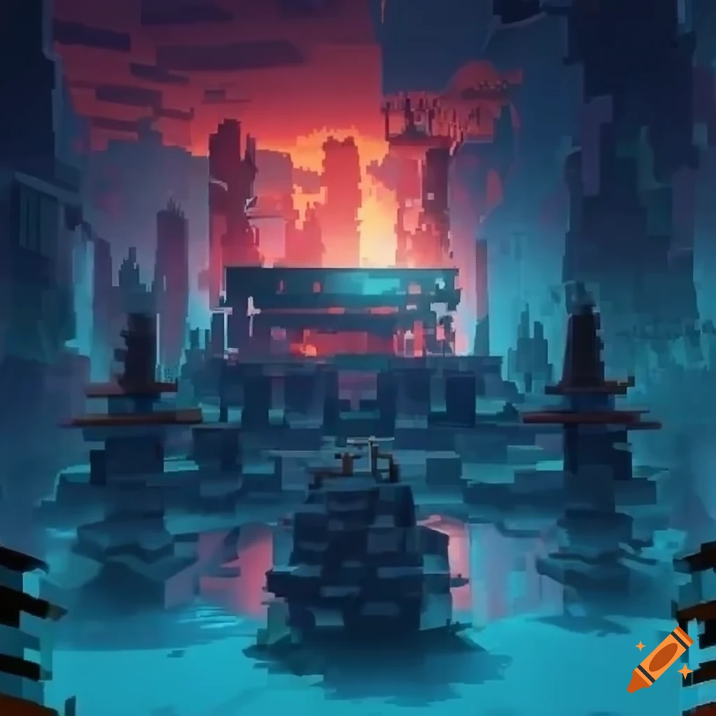 Bedrock server experience logo on Craiyon