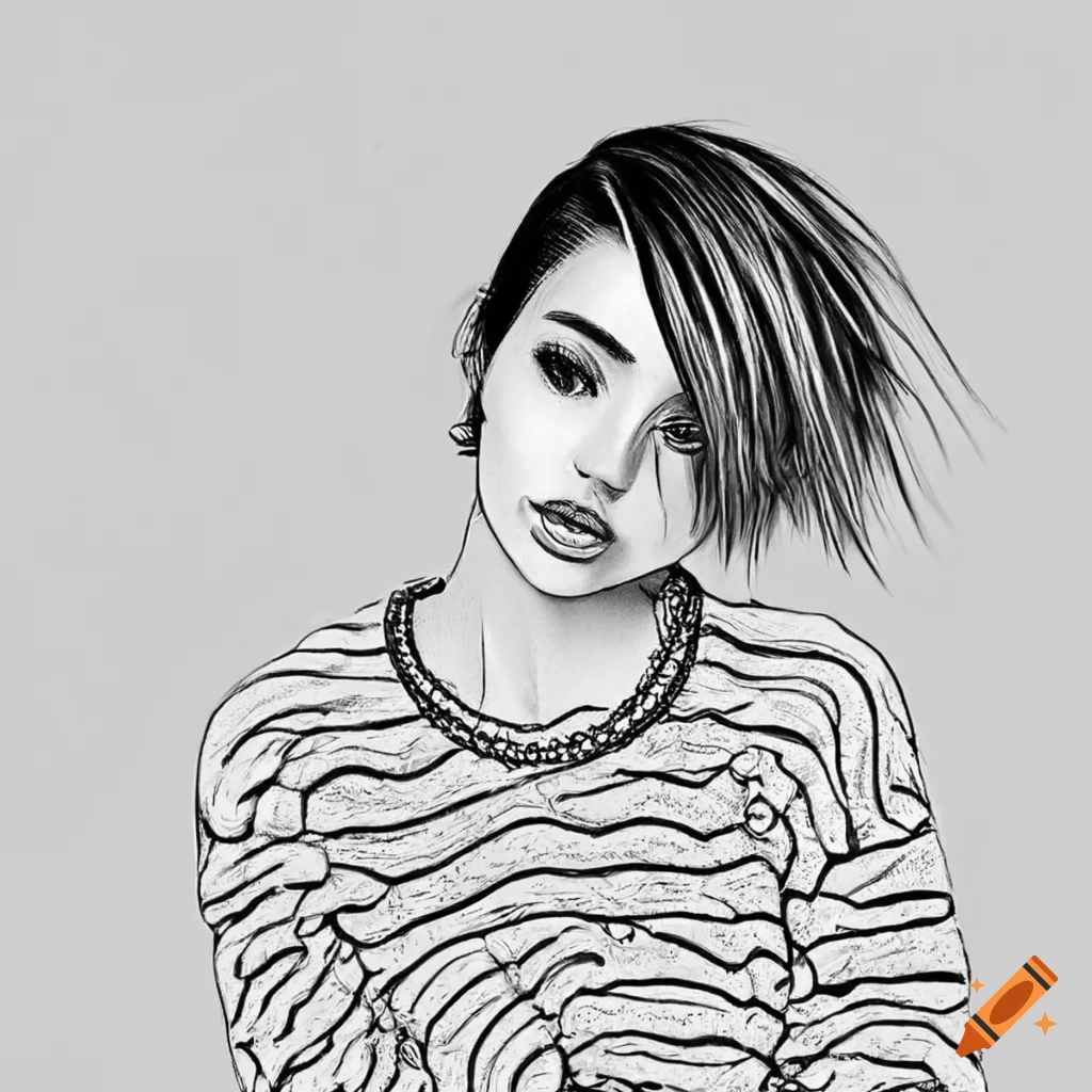 Tumblr Png Coloring Pages Girl Tumblr Drawing Tumblrgirl - Beautiful Girl  Clipart Black And White, Transparent Png - kindpng