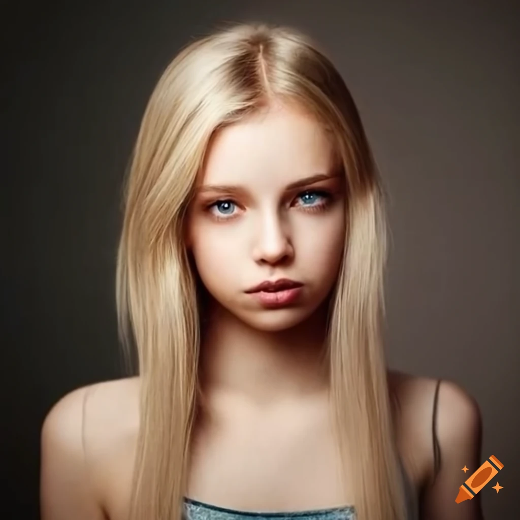 huge tall fullslim blonde friendly young girl with small head an