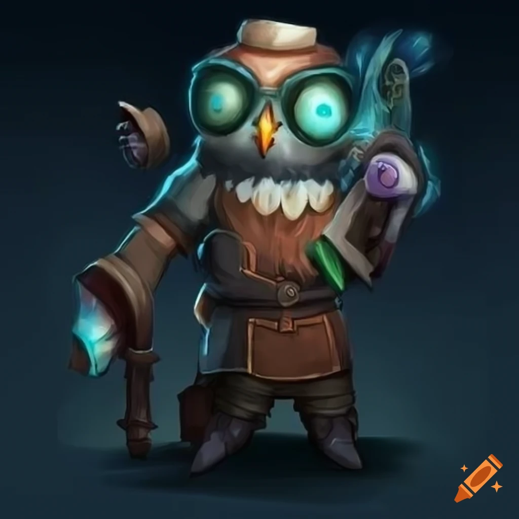 artwork of a clever owl professor spy